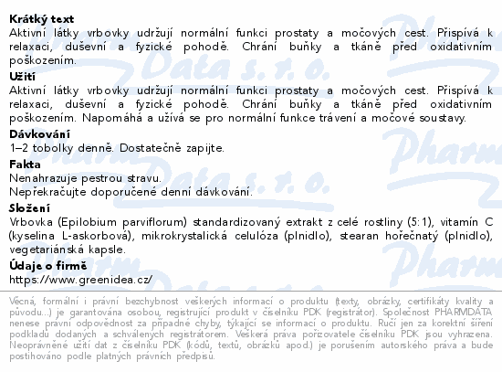 Green idea Vrbovka bylinné tob.60