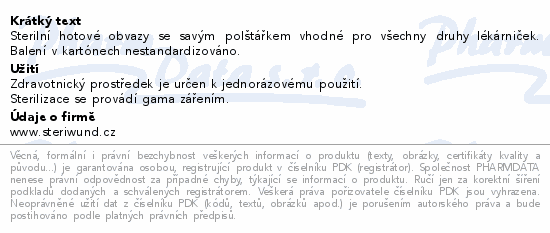 Obvaz hydrofilní sterilní hotový č.4