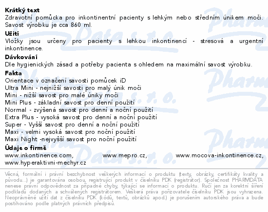 iD Discreet Light Pads Maxi 10ks