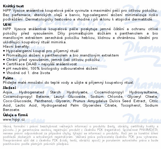 HiPP První koupel od narození 200ml