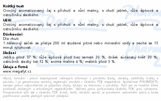 Megafyt Ledová malina 20x2g
