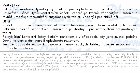 Avizor Saline roztok na kontaktní čočky 350ml
