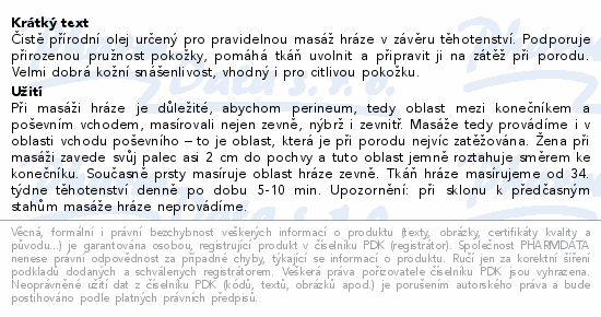 WELEDA Mama Olej na masáž hráze 50ml