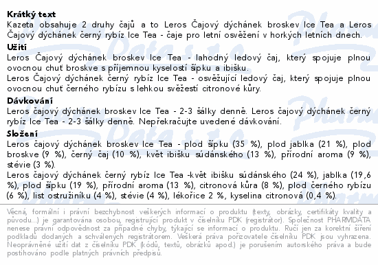 LEROS Ice Tea letní osvěžení 2x20sáčků