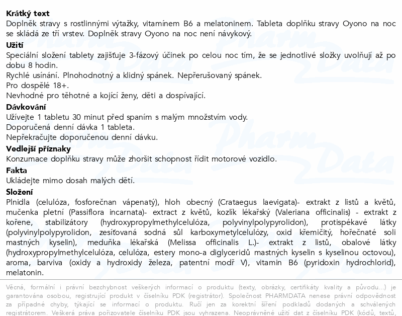 OYONO na noc tbl.12