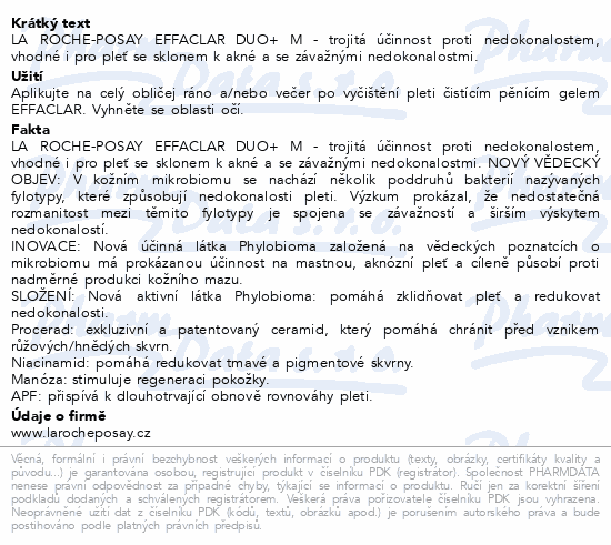 LA ROCHE-POSAY EFFACLAR DUO+M krém 15ml