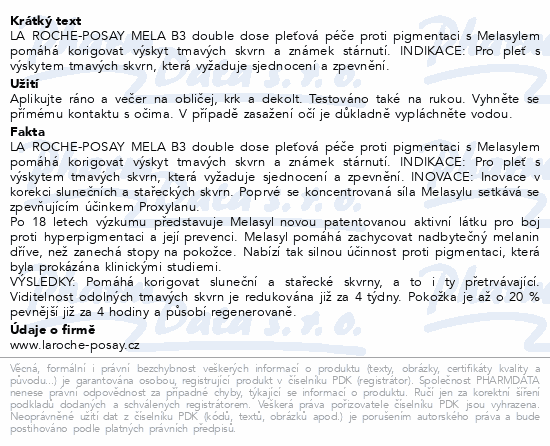 LA ROCHE-POSAY MELA B3 pleťová péče 40ml