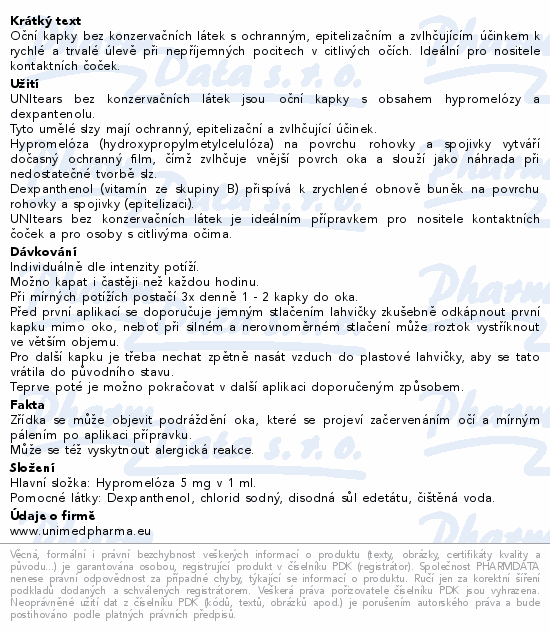 UNItears oční kapky 10ml