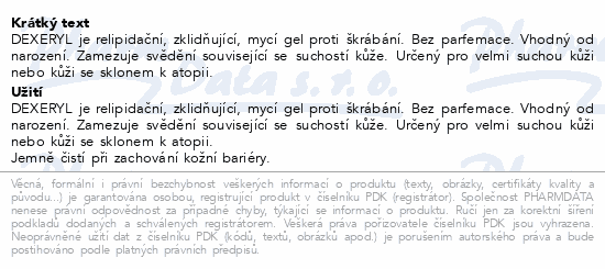 DEXERYL Mycí olej 200ml