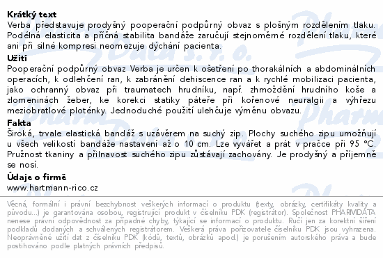 VERBA Břišní pás podpůrný vel.4 95-105cm 1ks