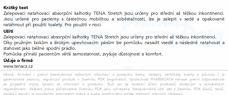 TENA Proskin Stretch Night Sup.M ink.zal.kalh.10ks