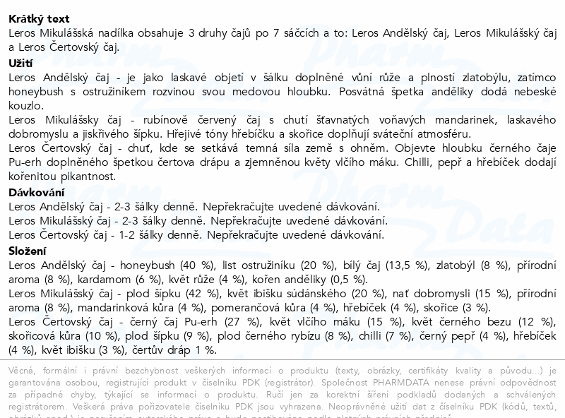 LEROS Mikulášská nadílka kolekce 3x7+povídání