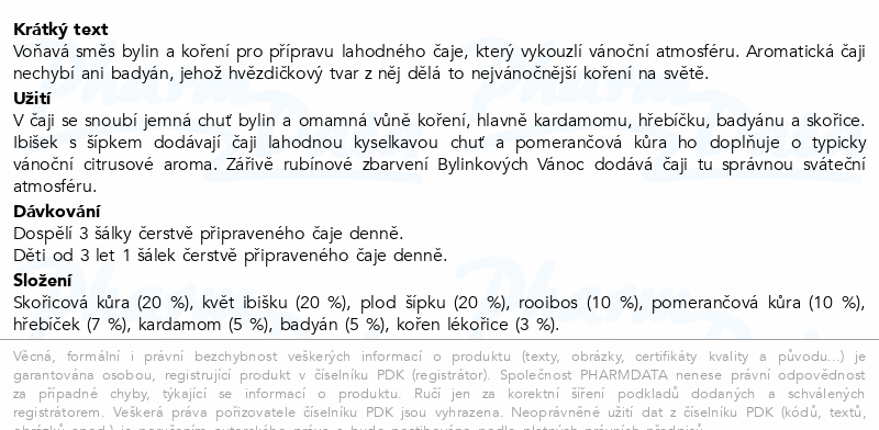 LEROS Bylinkové Vánoce 20x2g