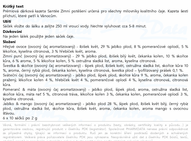 Santée Zimní potěšení 6x10sáčků