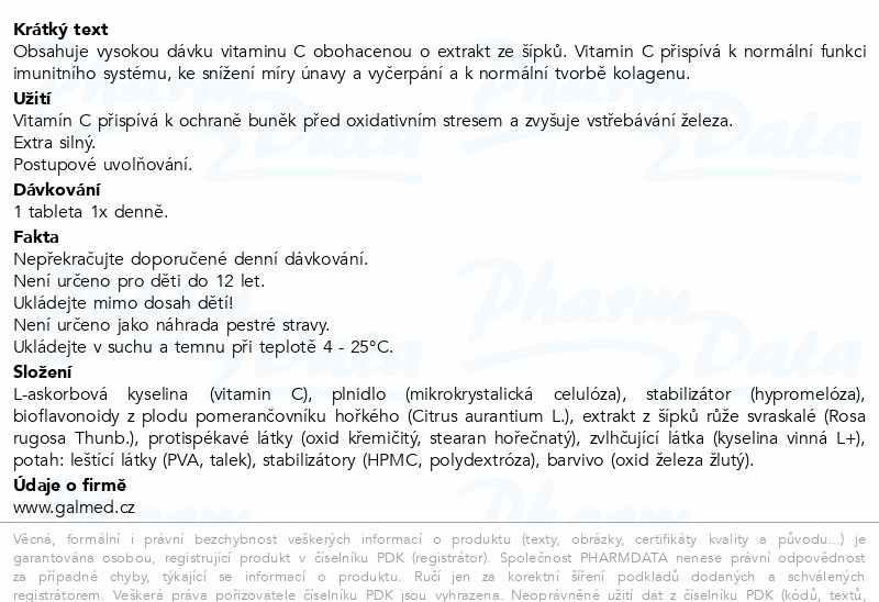 Vitamin C 1000mg se šípky tbl.100+50 Galmed