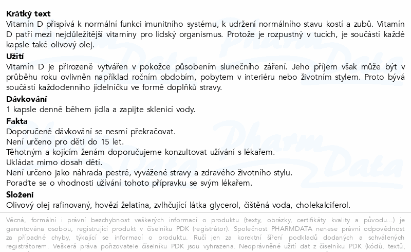 Vitamín D3 2000 IU s olivovým olejem cps.90