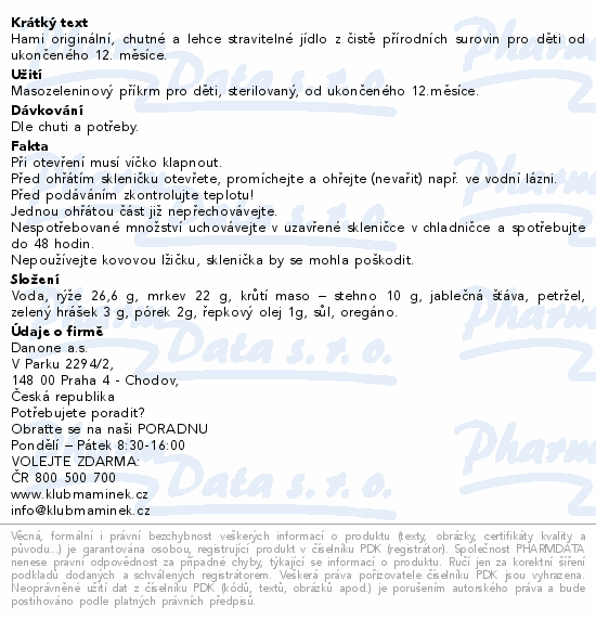 Hami Rizoto s krůt.masem cuket.a hráš.250g 12M+