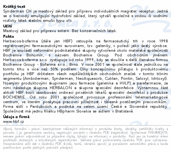 Synderman CH HBF 1000g