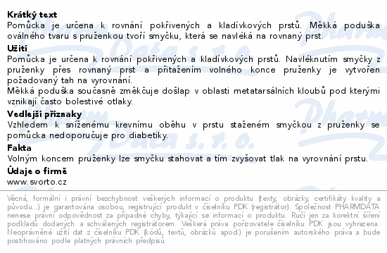 svorto 050 Korektor kladívkového prstu 36-40 (1)