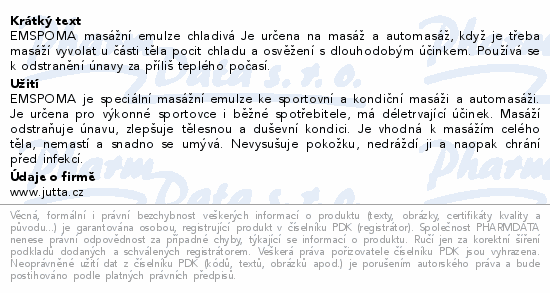 Emspoma Masážní emulze chladivá M mmodrá 1000ml