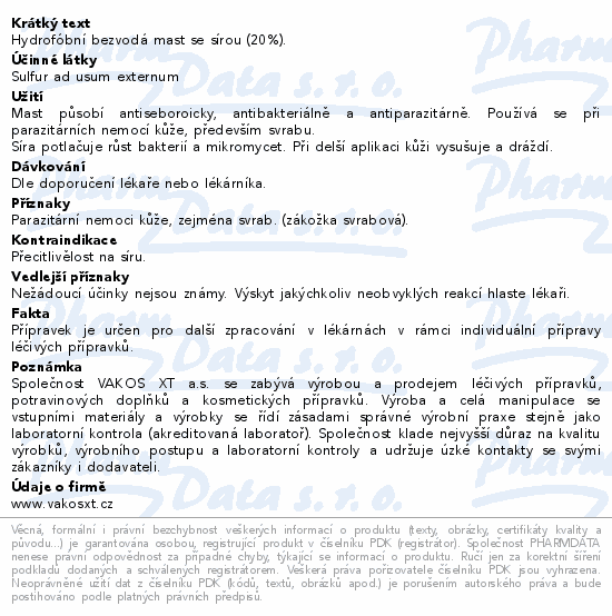 Unguentum sulfurat.flav.20% ung.1x1000g CSC