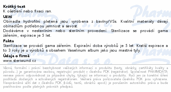 Obin.hydrofil.pletené ster.8cmx5m Steriwund