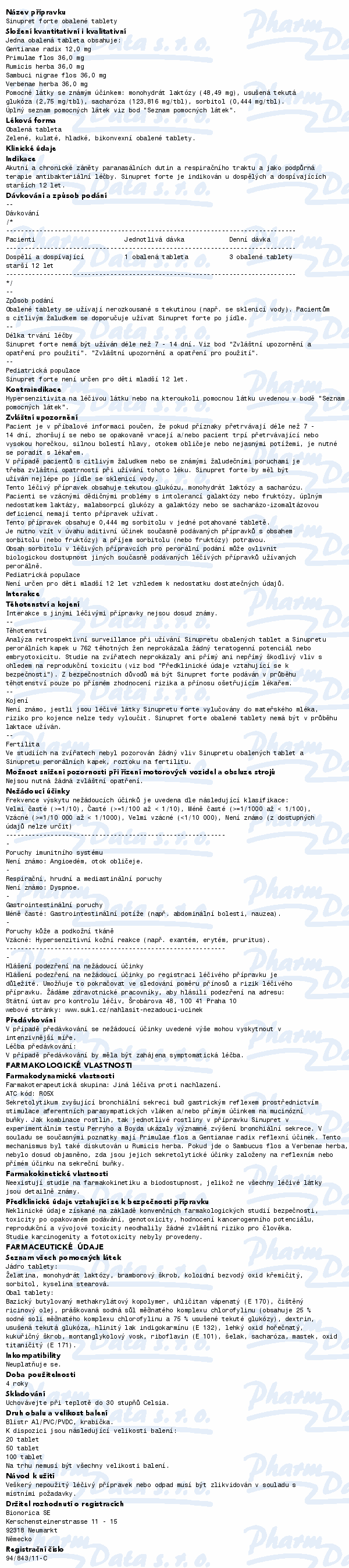 Sinupret Forte tbl.obd.20