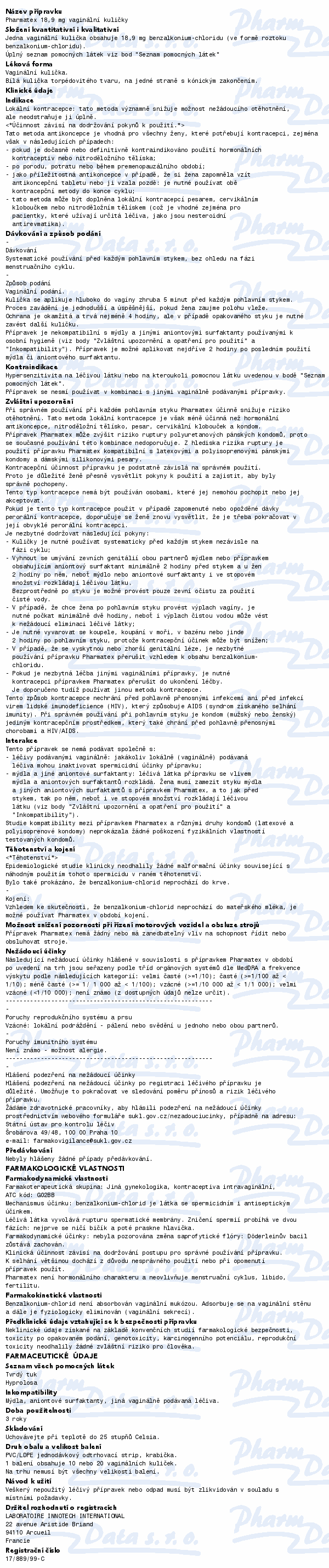 PHARMATEX 18.9mg vag.glb.20