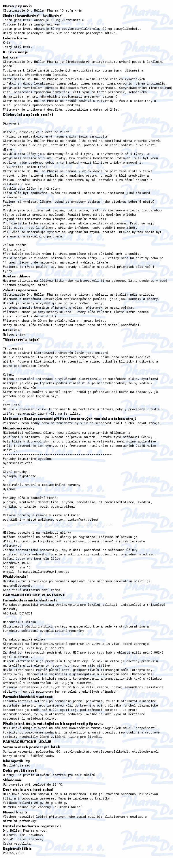 Clotrimazole Dr.Müller Pharma 10mg/g crm.1x20g II